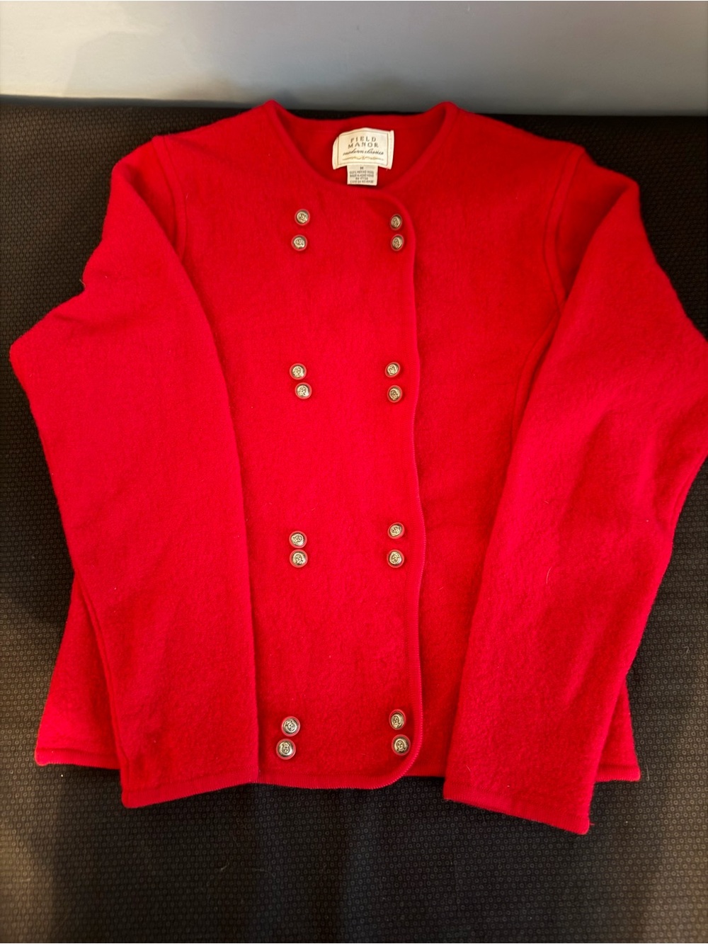 FIELD MANOR 100% Merino Wool Women’s Sweater/Jacket, Size M